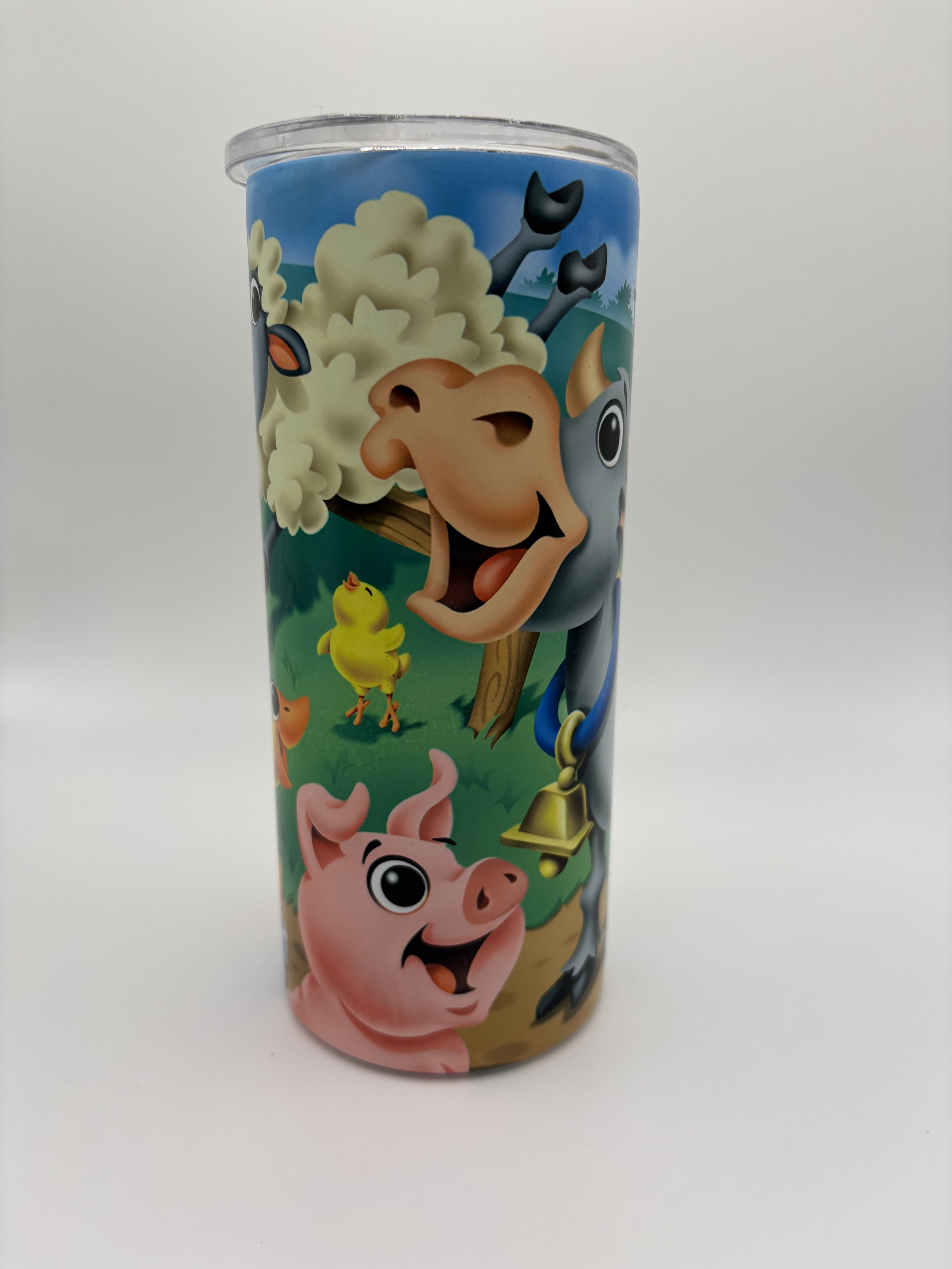 Cartoon Farm Animals - 15 oz Glow in the Dark Tumbler