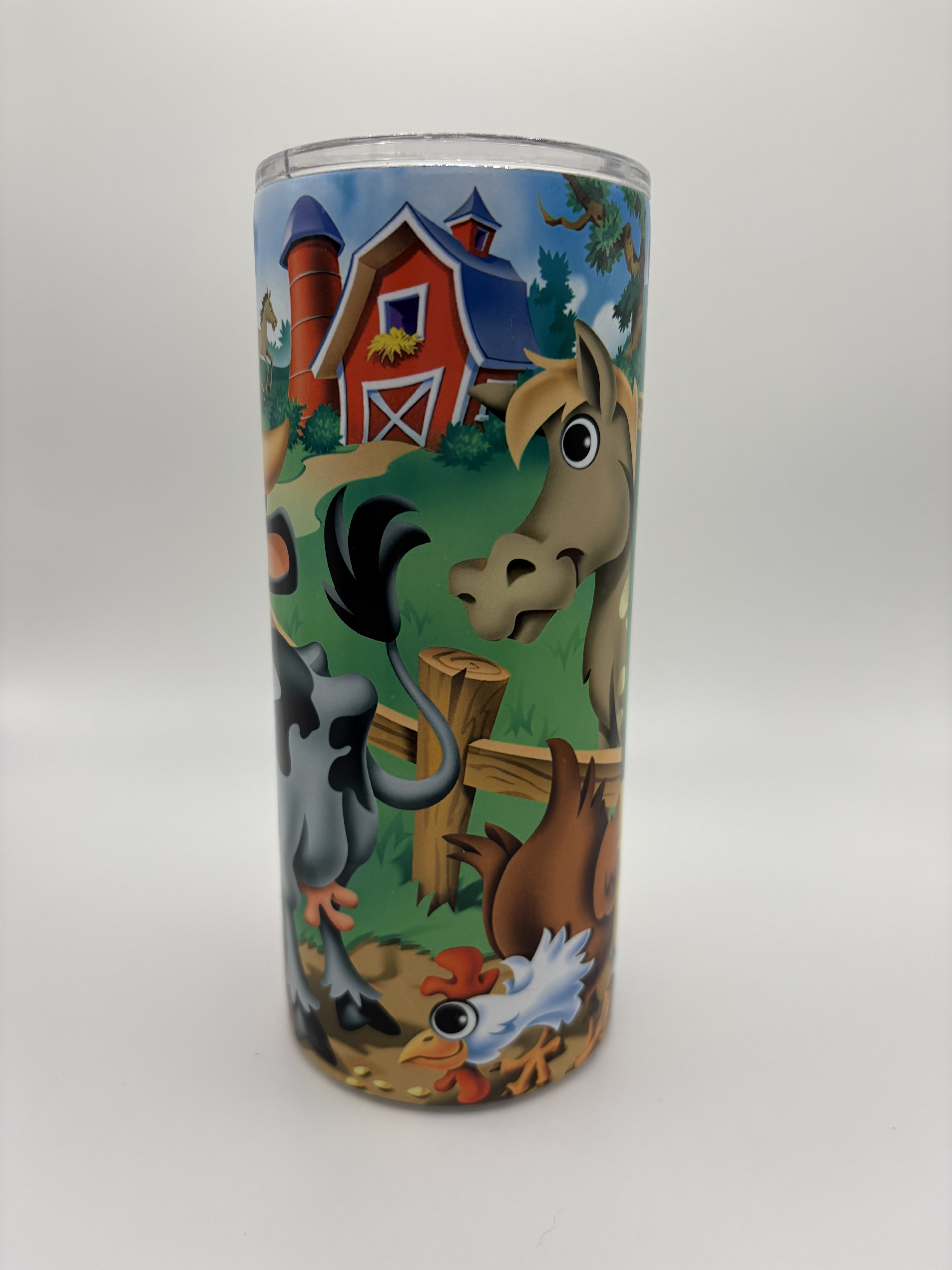 Cartoon Farm Animals - 15 oz Glow in the Dark Tumbler