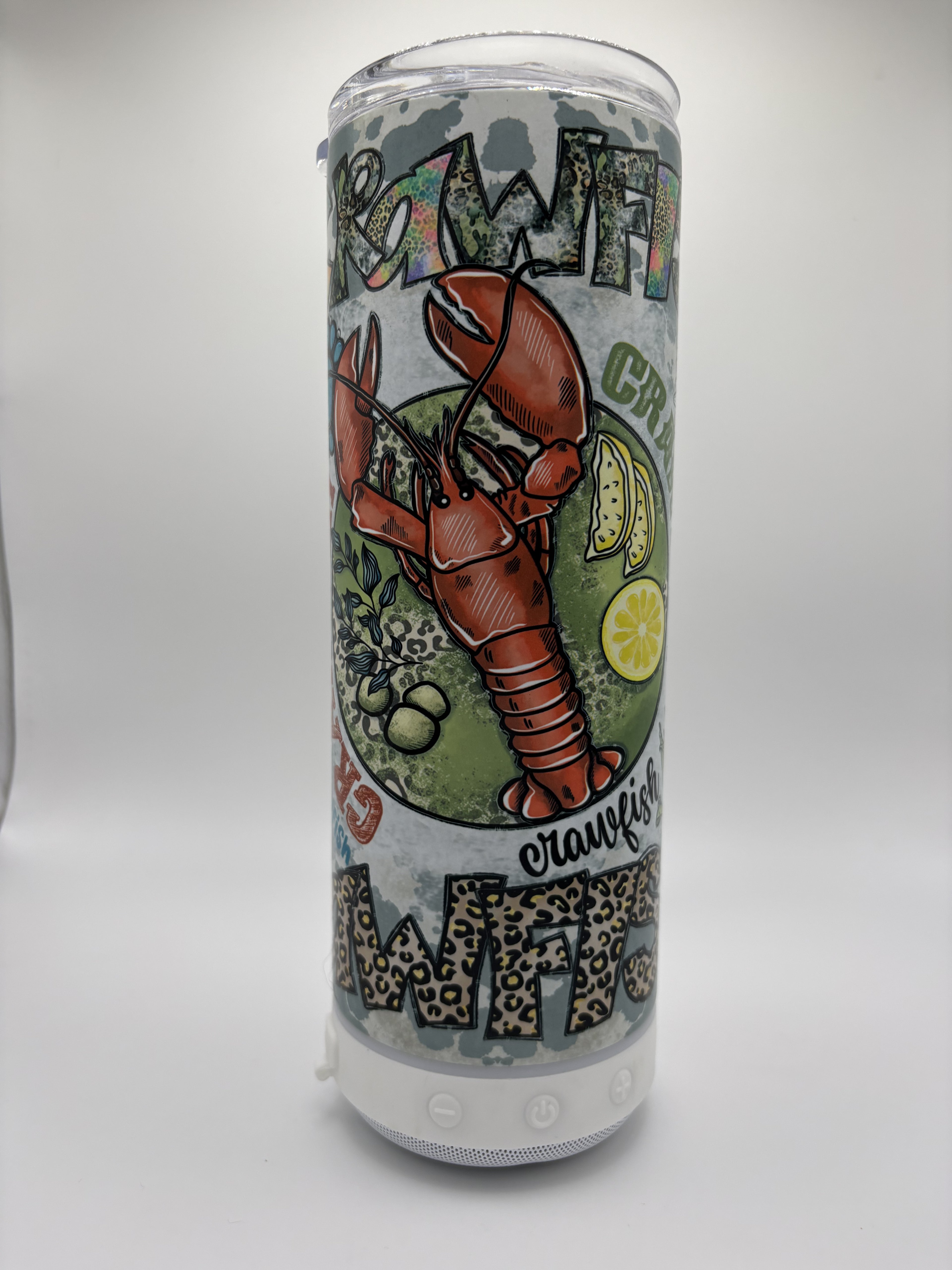 Crawfish - 20 oz Glow in the Dark Speaker Tumbler