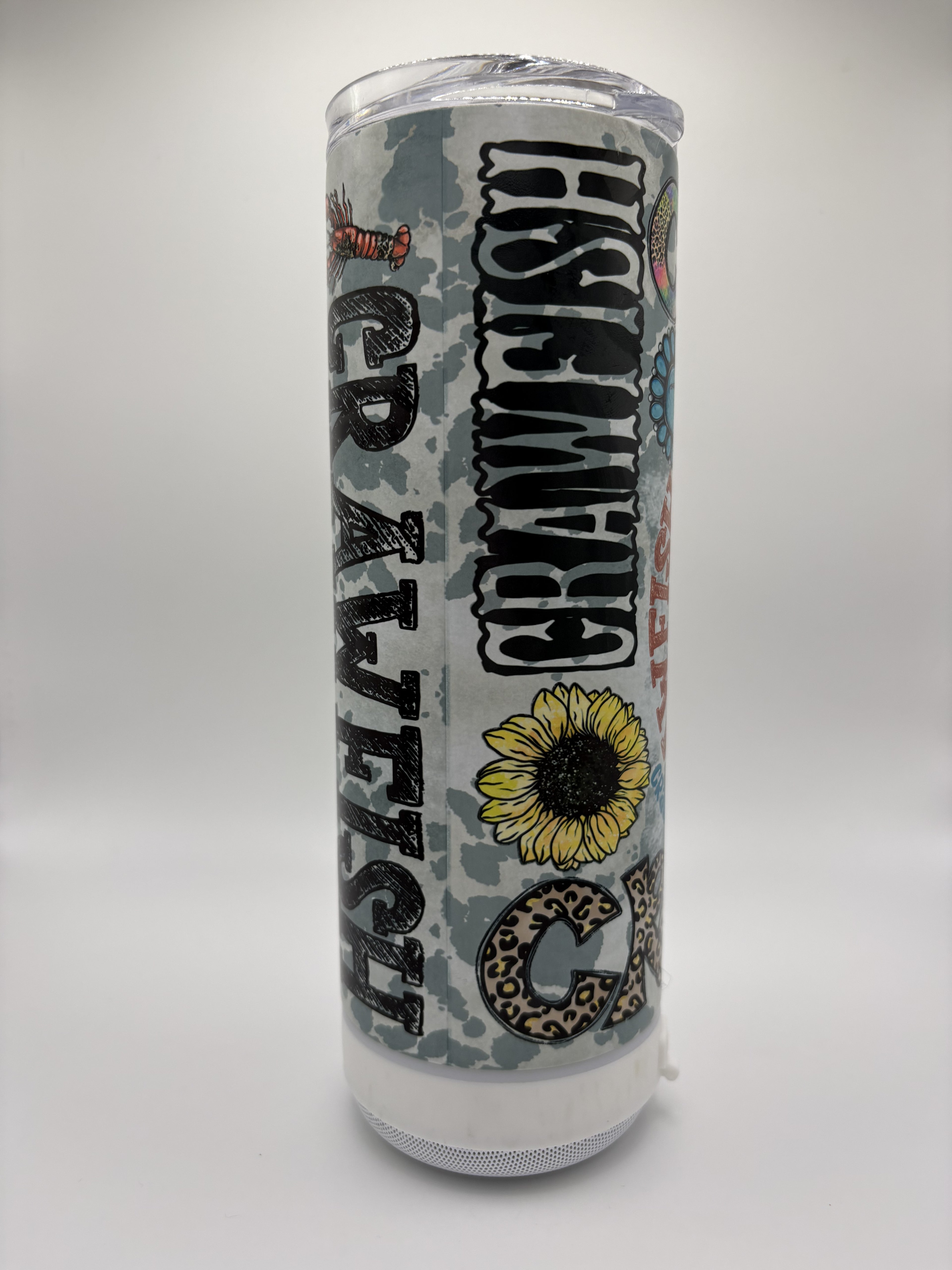 Crawfish - 20 oz Glow in the Dark Speaker Tumbler