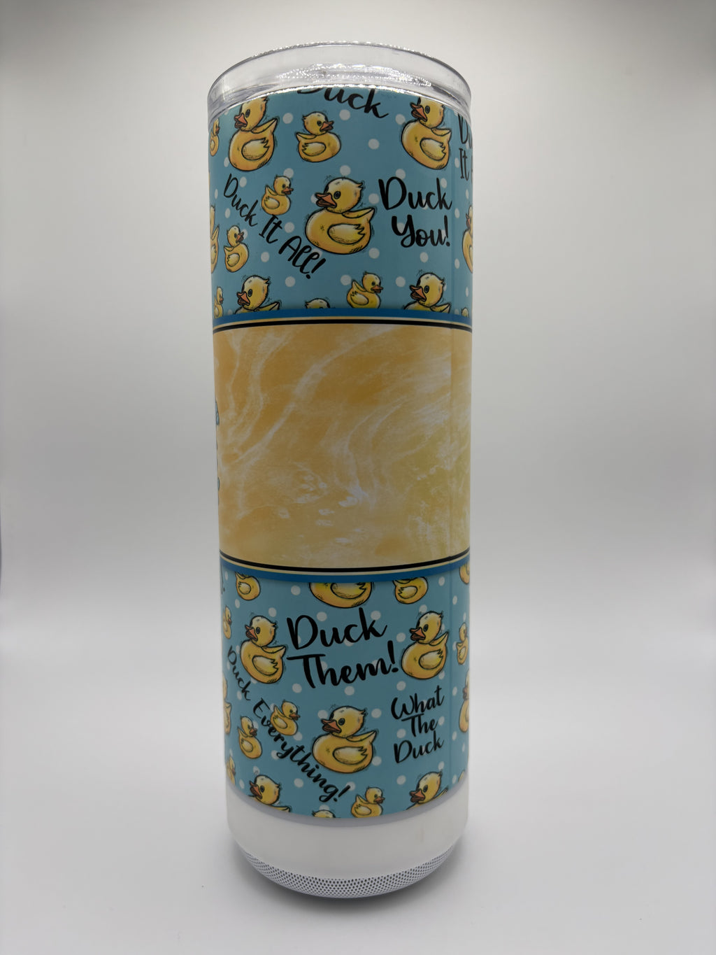 It's Never Duck - 20 oz Glow in the Dark Speaker Tumbler