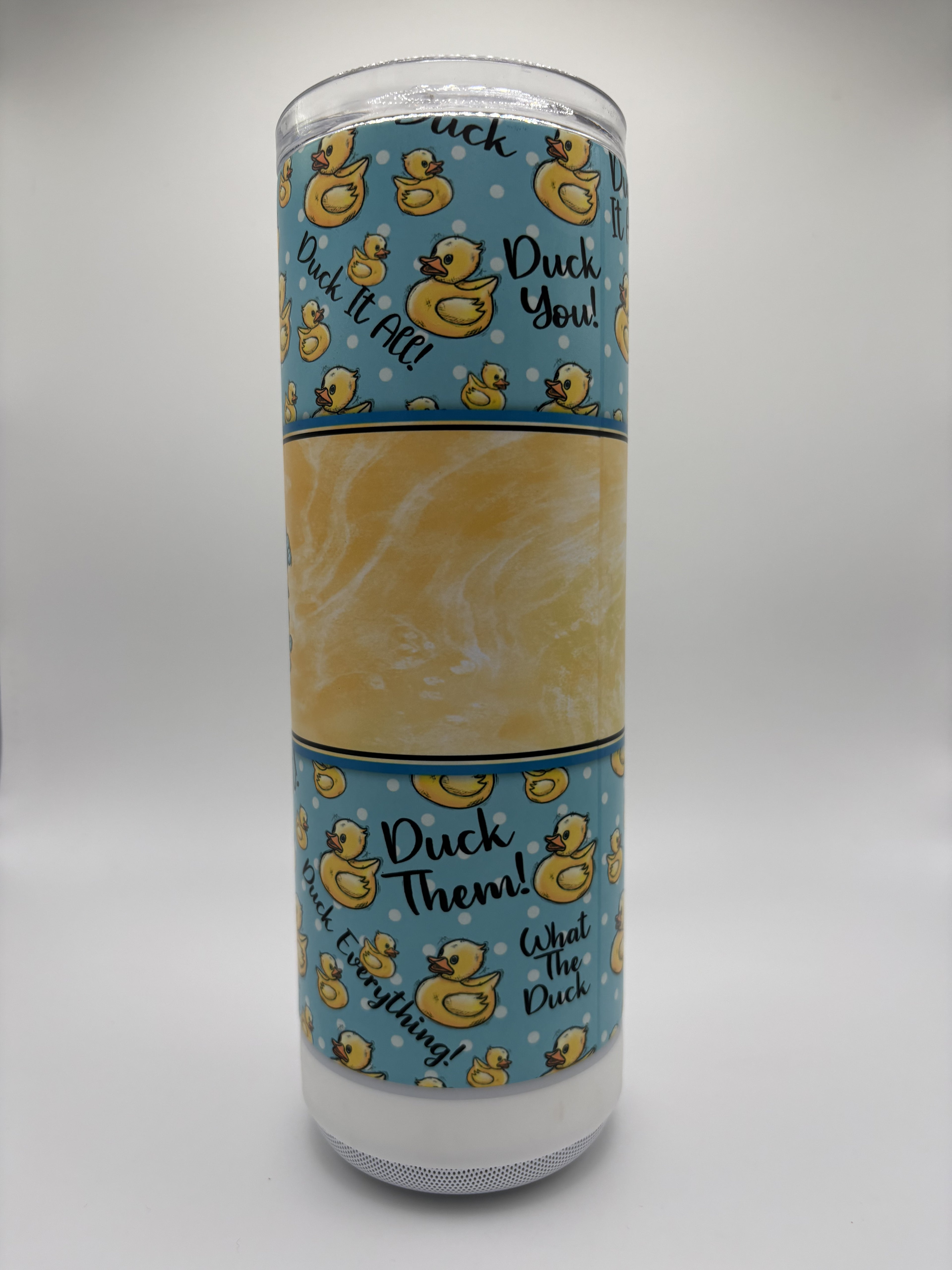 It's Never Duck - 20 oz Glow in the Dark Speaker Tumbler