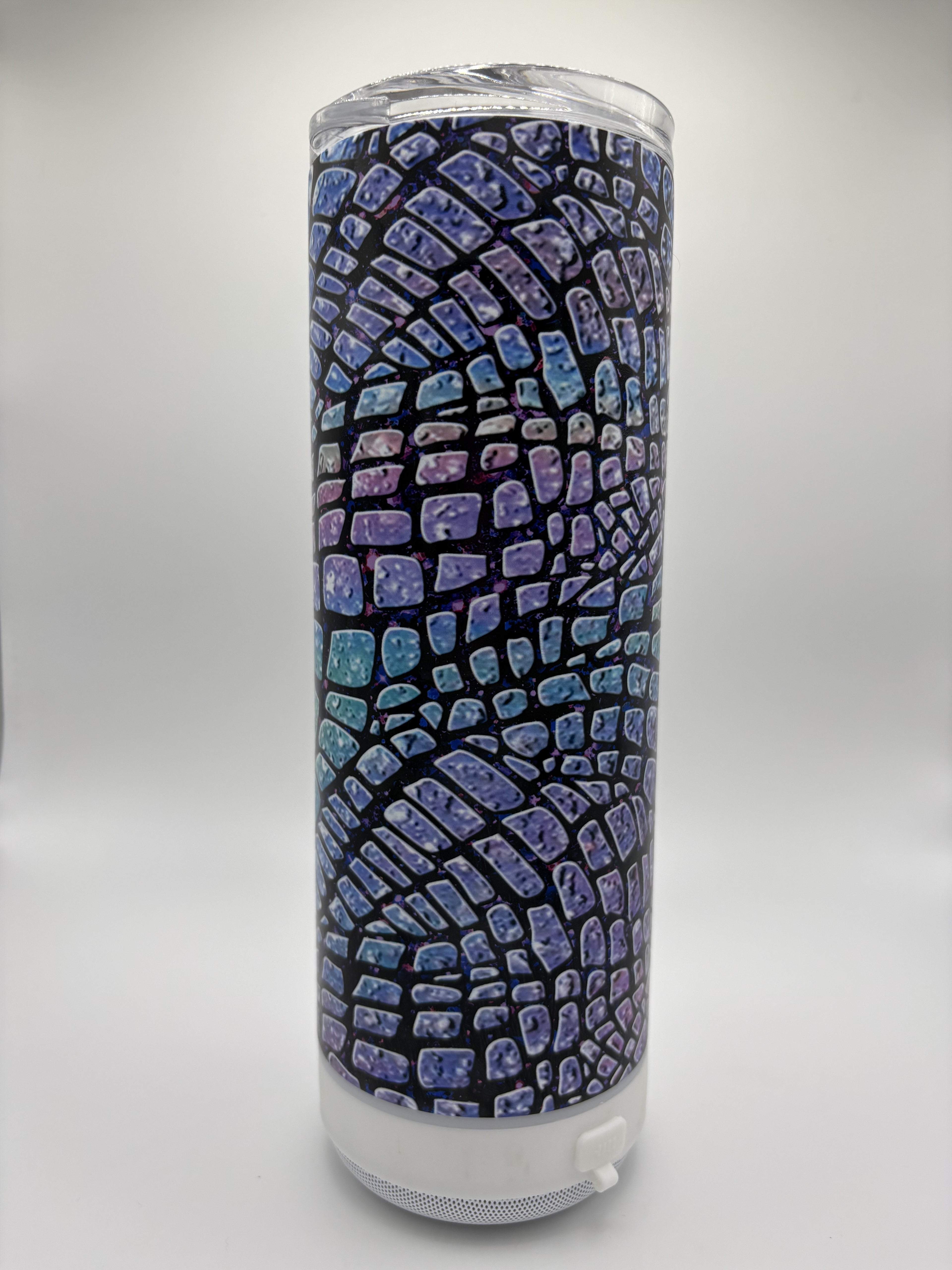 Purple Dragon Eye - 20 oz Glow in the Dark Speaker Tumbler