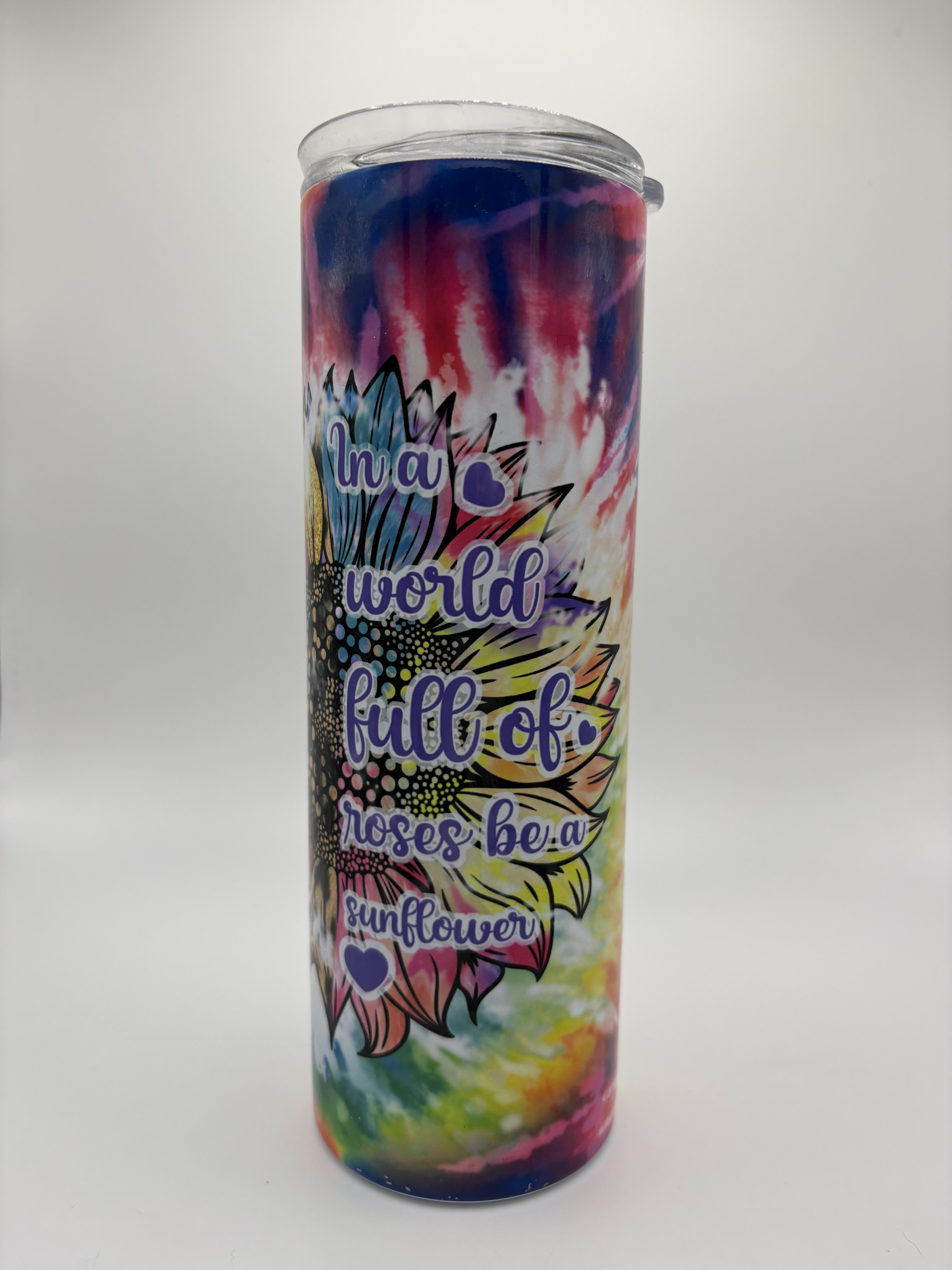 Tie Dye Sunflower - 20 oz Tumbler