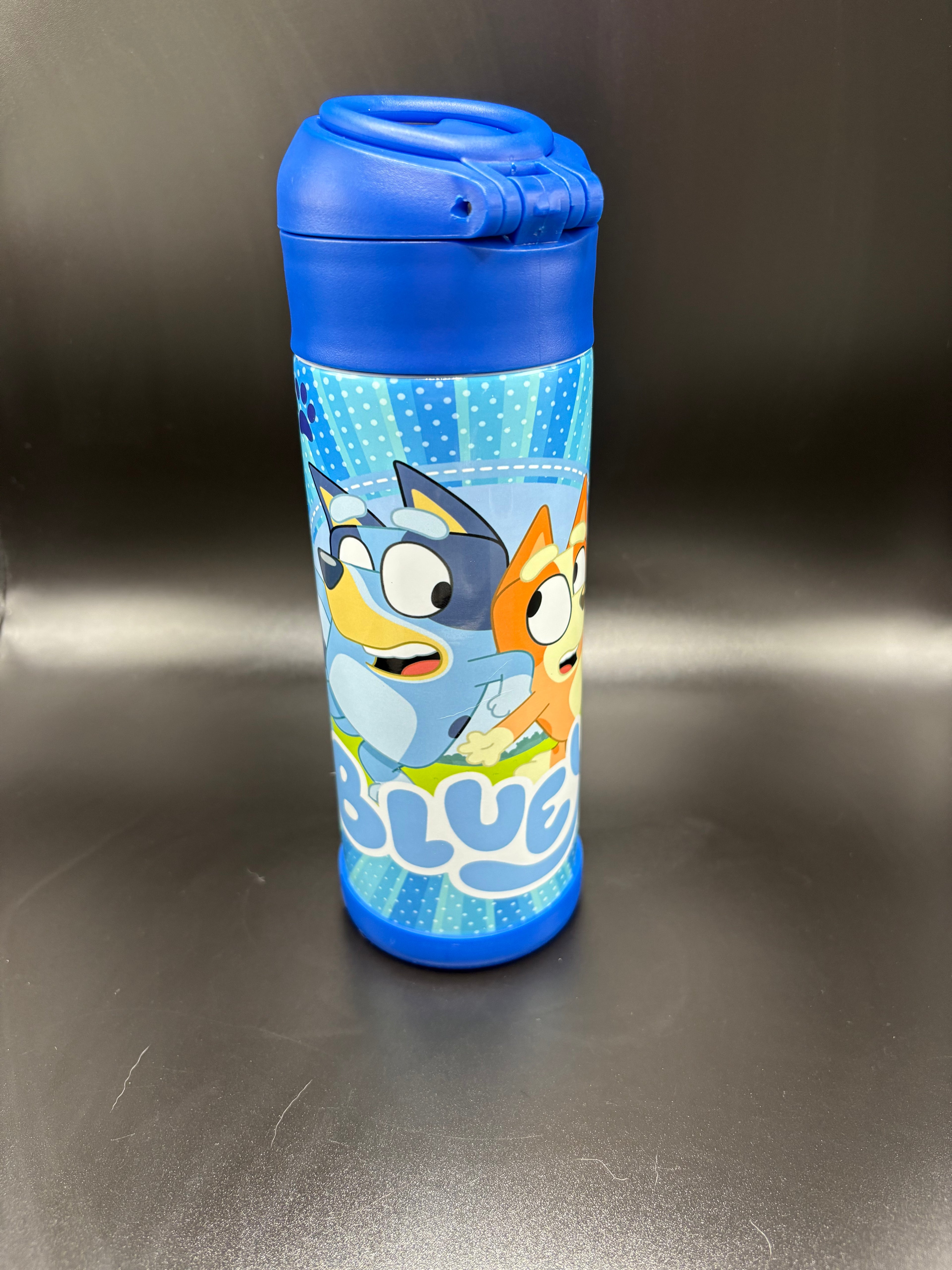 Blue Dog Flip Top Sippy Blue